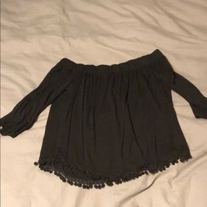 Off the shoulder black top